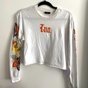 TNA ARITZIA raw hemmed long sleeve